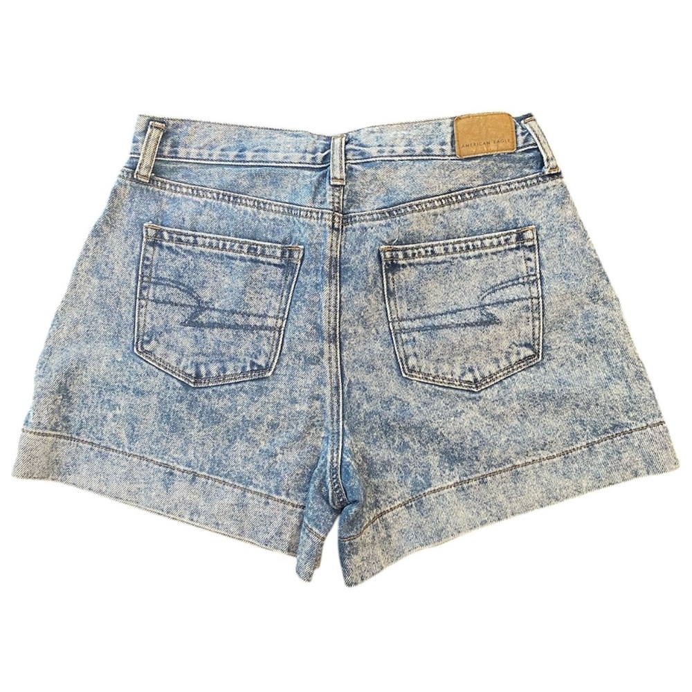 American Eagle Outfitters Blue Jean Shorts High-Waisted Distressed